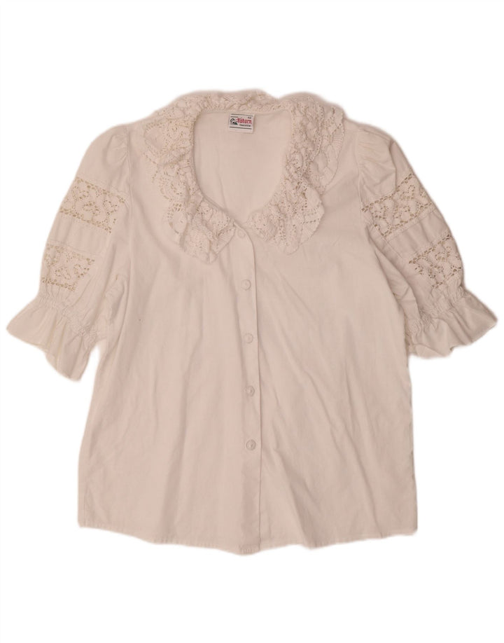 ALPHORN Chemisier Femme IT 40 Medium Blanc