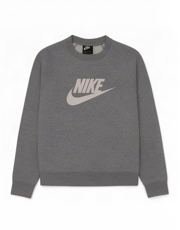 Nike Sweat-shirt surdimensionné graphique pour femme UK 10 Petit gris moucheté