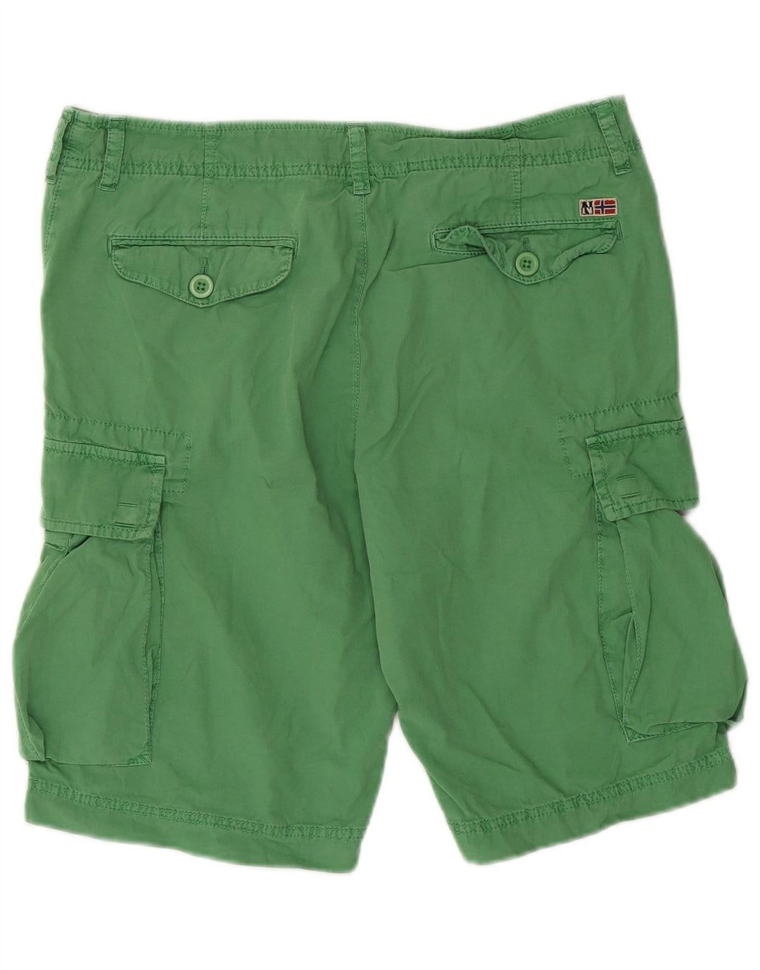 Napapijri Short Cargo W33 Homme Vert Moyen Coton