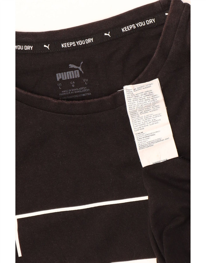 Puma T-shirt graphique pour hommes, grand, noir, coton