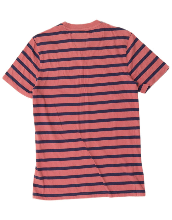 Crew Clothing T-Shirt Homme Haut Petit Coton Rayé Rose