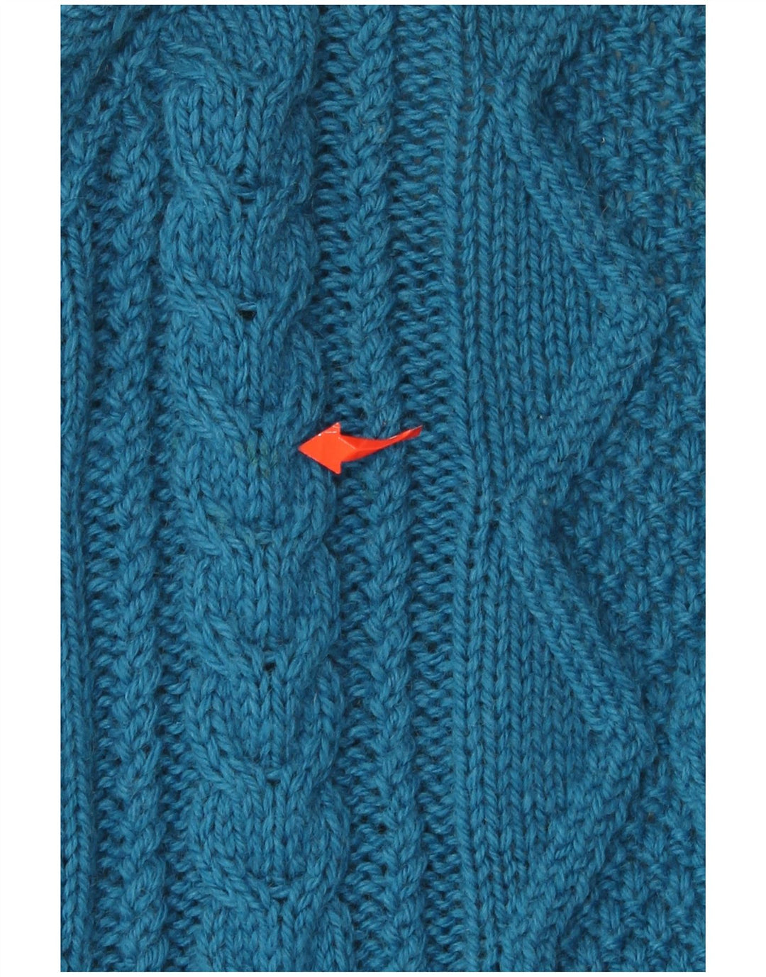 VINTAGE Femme 3/4 Manches Cardigan Pull UK 16 Grand Bleu