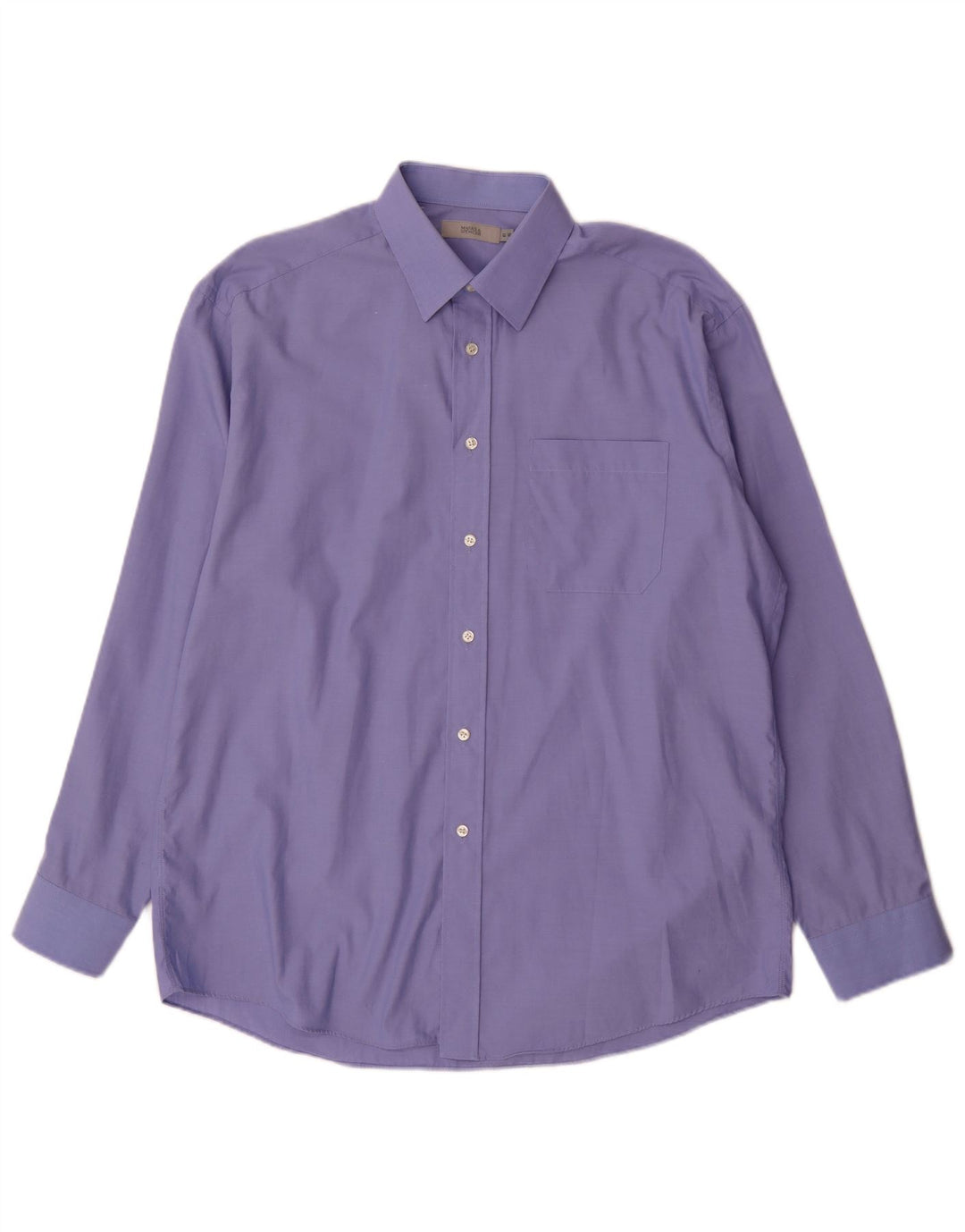 Marks & Spencer Chemise Homme Taille 41 16 Grand Bleu Coton Classique