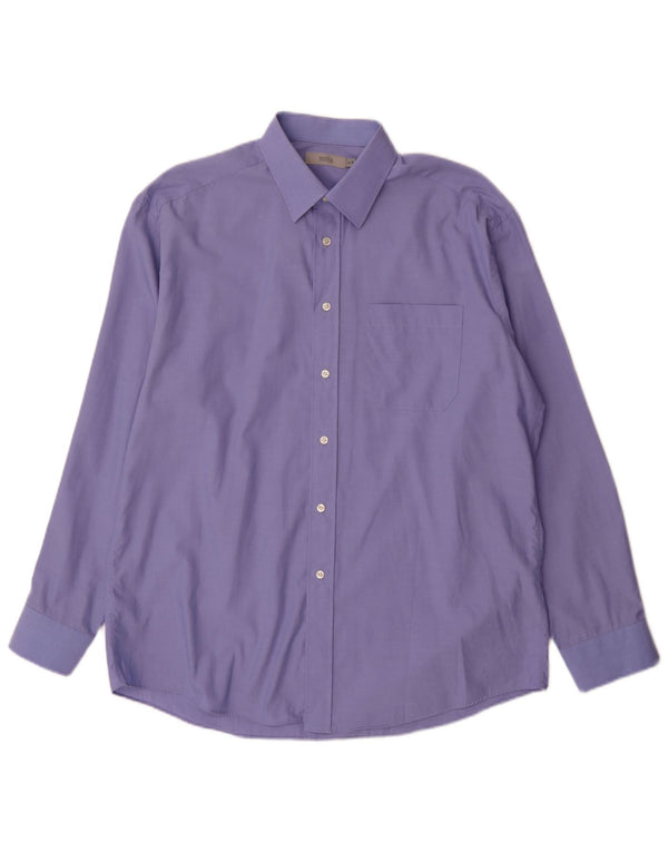 Marks & Spencer Chemise Homme Taille 41 16 Grand Bleu Coton Classique