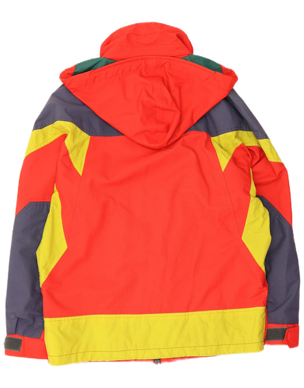 Bailo Veste de ski rembourrée à capuche pour homme Taille 42 XS Rouge Colourblock Sports
