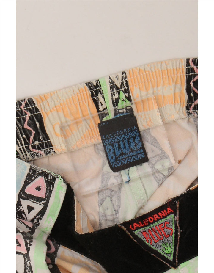 Pantalon Fuselé Taille Haute Femme Blues W34 L31 Géométrique Multicolore