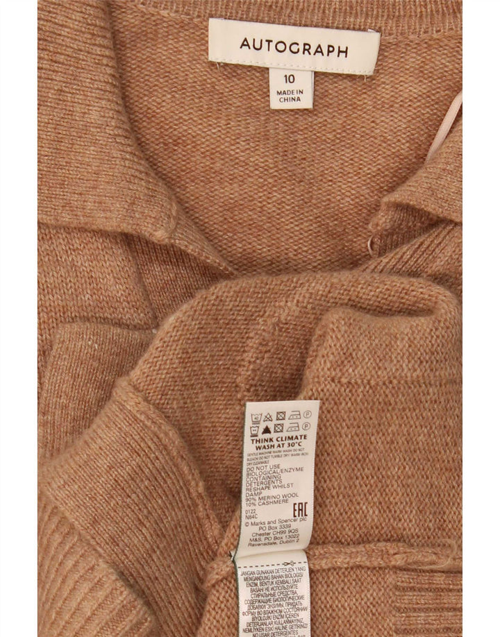 Marks & Spencer Pull cardigan autographe pour femme UK 10 Small Beige