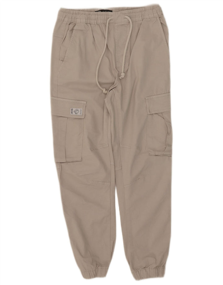 Zara Pantalon Cargo Joggers Homme Petit W30 L26 Beige