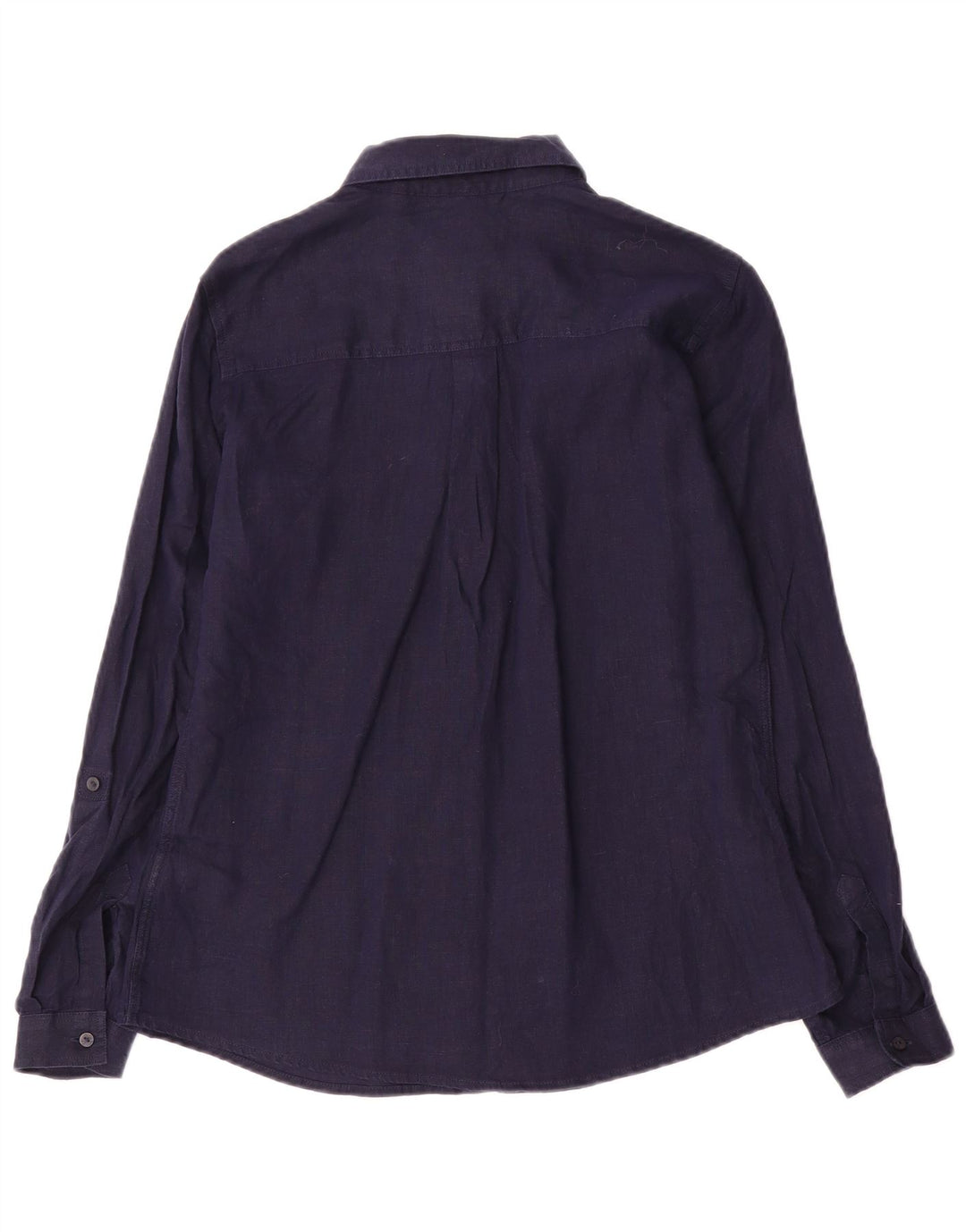 Marks & Spencer Chemise Femme UK 10 Petit Lin Bleu Marine