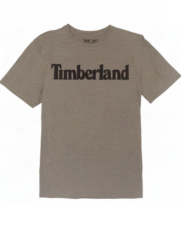 Timberland Tee-Shirt Regular Fit Graphic Homme Gris Moyen Coton