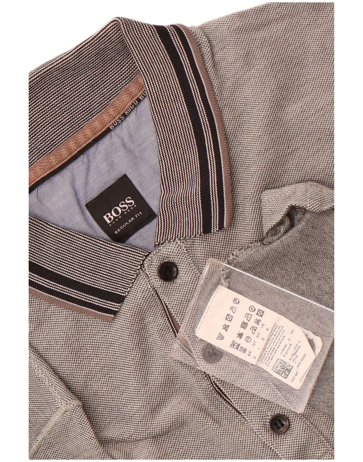 Hugo Boss Homme Regular Fit Polo Large Gris Coton