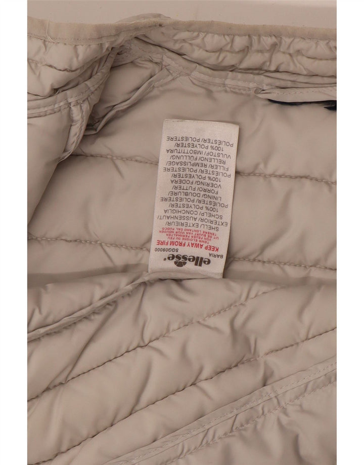 ELLESSE Gilet rembourré pour femme UK 44 Medium Blanc Polyester