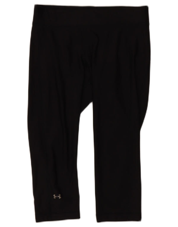 Under Armour Legging Capri Heat Gear pour femme UK 14 Large Noir