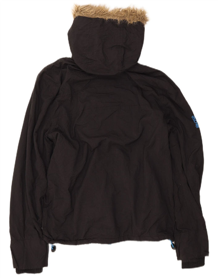 SUPERDRY Veste coupe-vent à capuche pour homme UK 38 Medium Noir