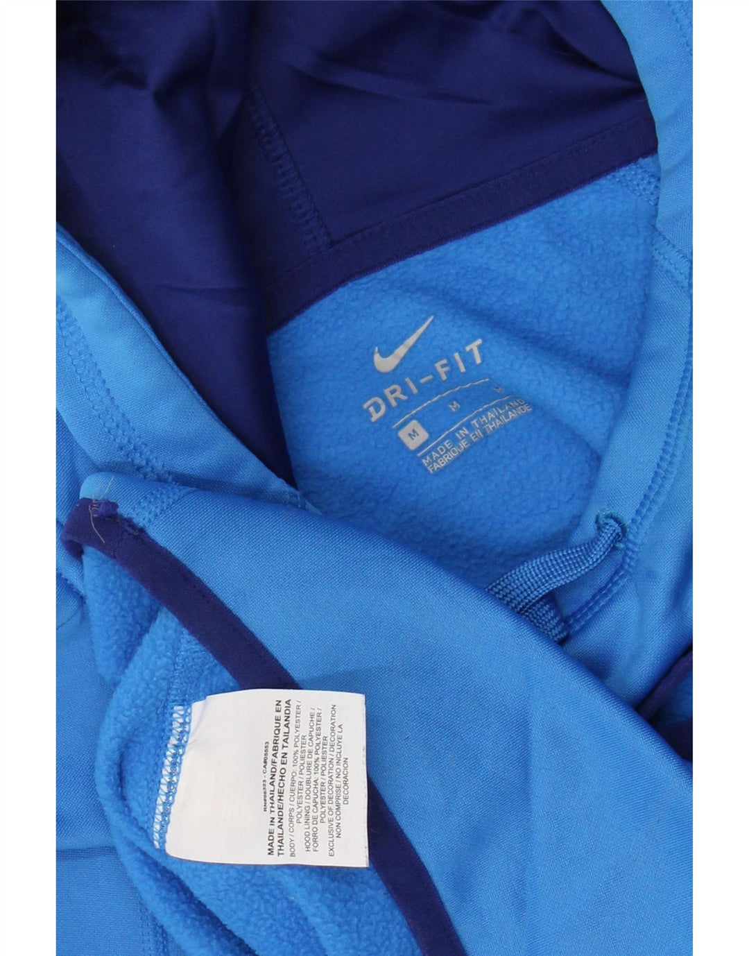 NIKE Pull à capuche graphique pour femme UK 14 Bleu moyen Polyester