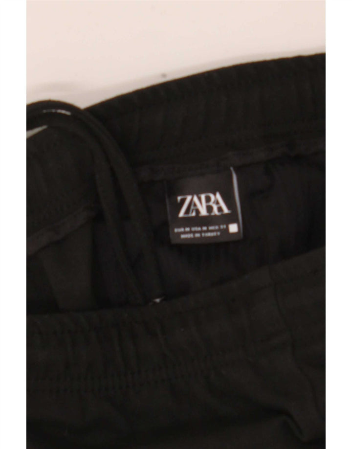 Zara Pantalon court slim pour homme Medium W32 L26 Noir Polyester