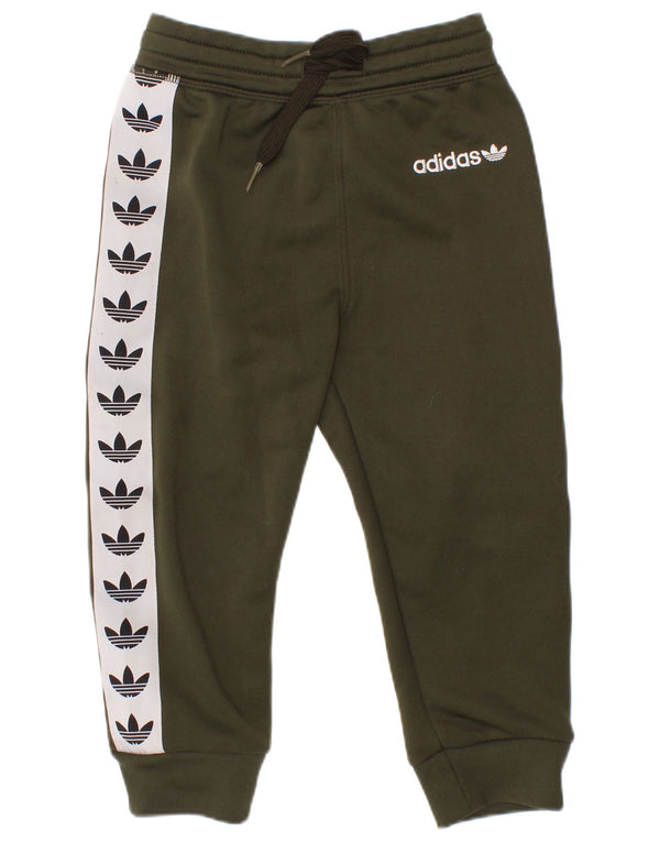 Adidas Pantalon de survêtement graphique bébé garçon 18-24 mois Kaki Colourblock