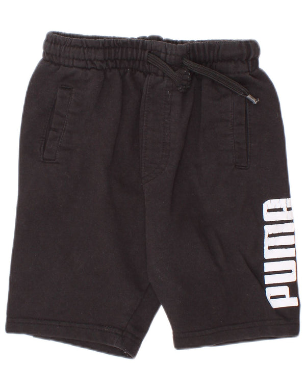 Puma Short de sport graphique garçon 4-5 ans noir coton