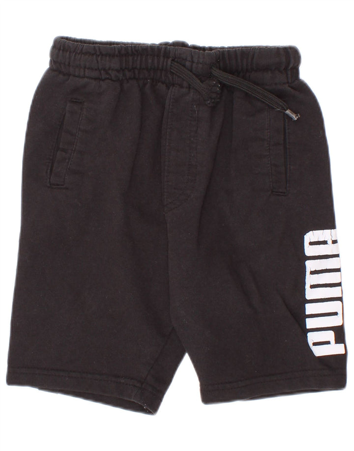 Puma Short de sport graphique garçon 4-5 ans noir coton