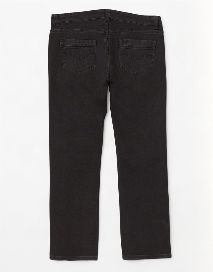 Marks & Spencer Jean bootcut court pour femme UK 12 Medium W34 L27 Noir