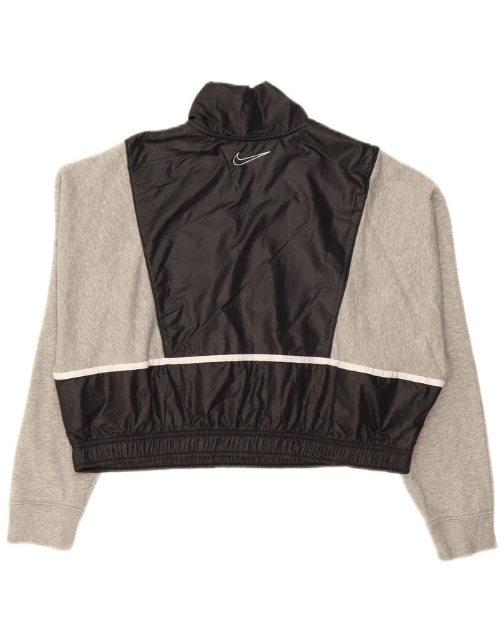 NIKE Sweat-shirt court surdimensionné pour femme UK 16 Large Gris Colorblock