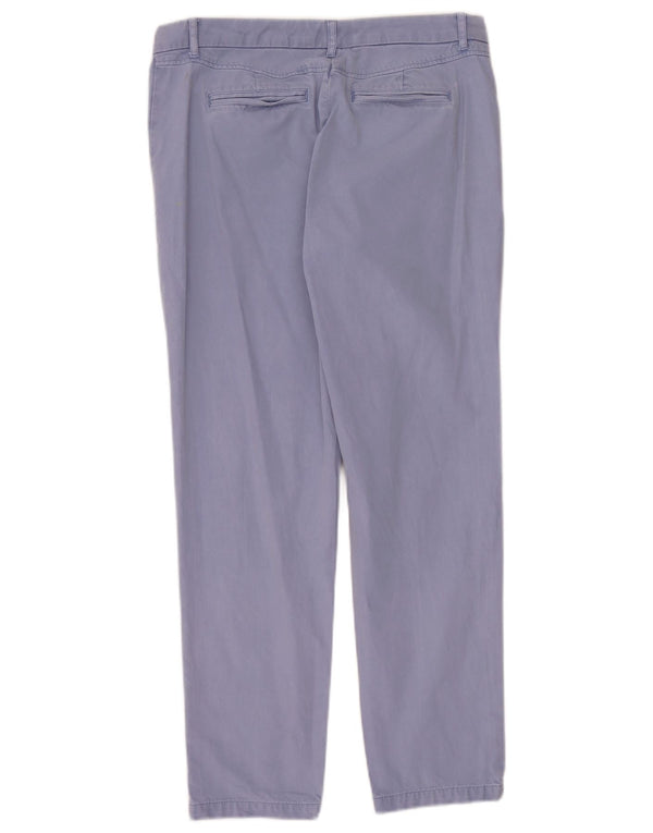 Marks & Spencer Pantalon chino slim pour femme UK 12 Medium W32 L28 Bleu Coton