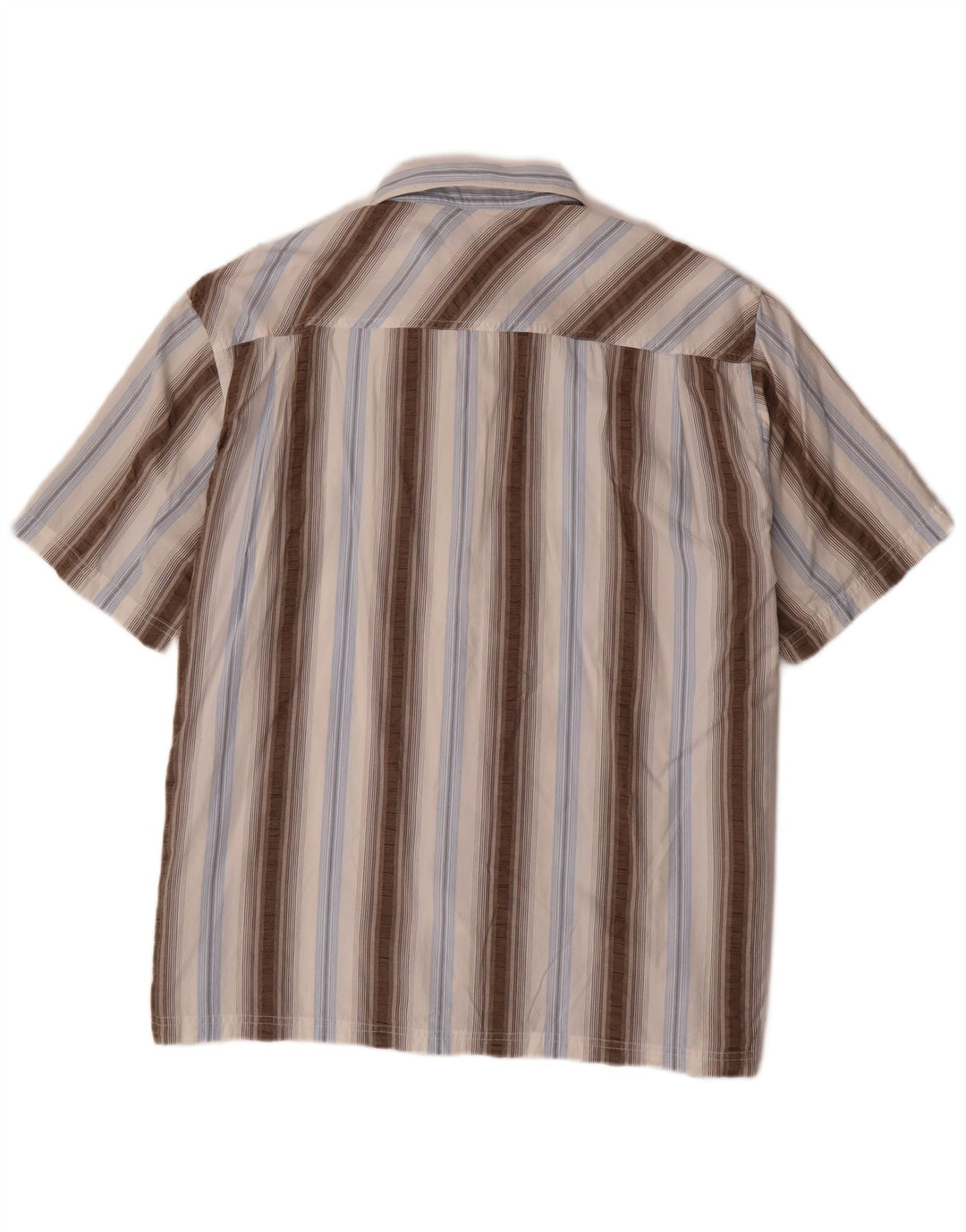 S.OLIVER Chemise à Manches Courtes Homme 2XL Bleu Rayé Coton