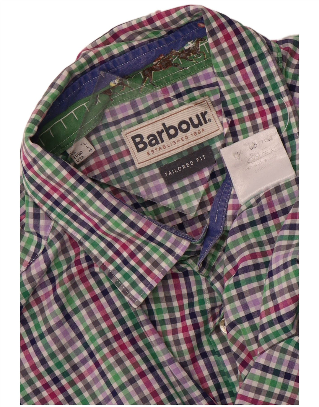 Barbour Chemise Coupe Ajustée Homme Grand Coton à Carreaux Multicolore