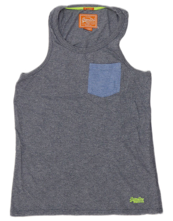 Superdry Débardeur Petit Bleu Marine Moucheté Coton Homme