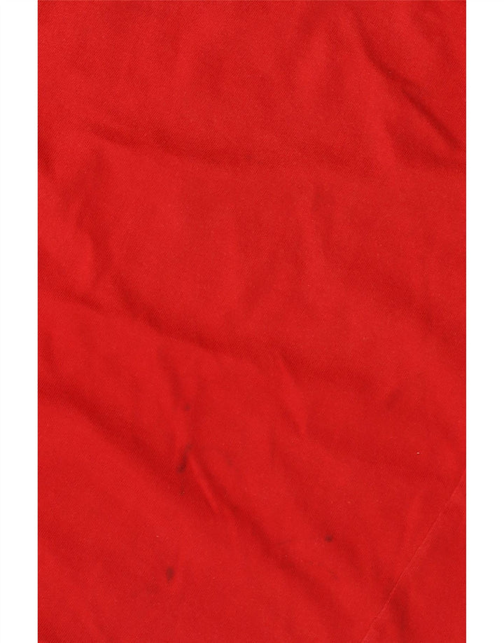 ASICS T-shirt graphique pour homme en coton color block rouge moyen