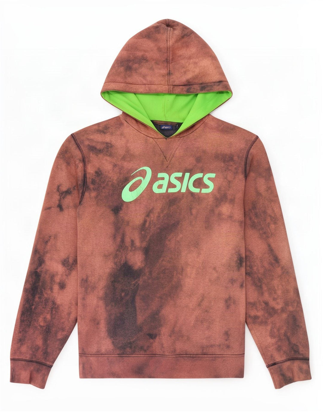 Asics Sweat à Capuche Graphique Homme Marron Moyen Tie Dye