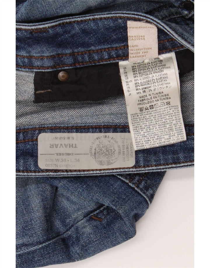 Diesel Jean Slim Thavar W38 L34 Homme Bleu Coton