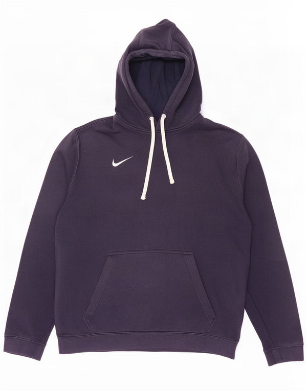 Nike Mens Hoodie Jumper Large Navy Blue Cotton