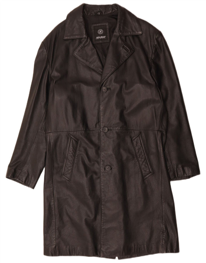 JOHN DEVIN Manteau en cuir pour homme UK 38 Cuir noir moyen