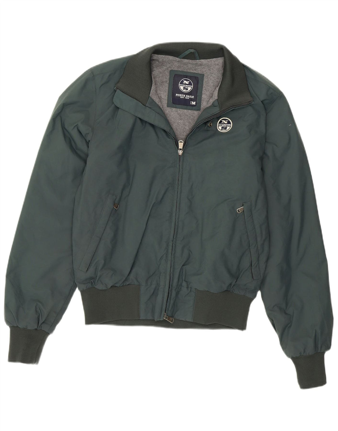 North Sails Veste Bomber Homme UK 38 Nylon Vert Moyen