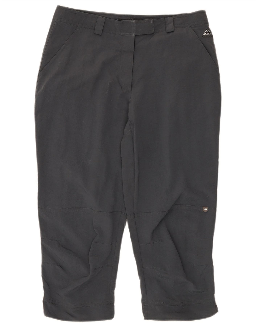 Adidas Pantalon Capri Femme UK 14 Large W32 L21 Gris Polyamide