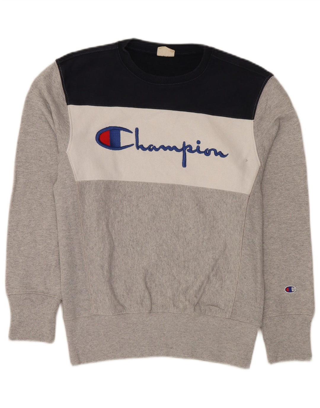 Champion Reverse Weave Sweatshirt Jumper Homme Gris Moyen Coton
