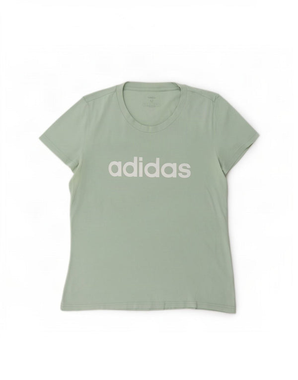 Adidas T-shirt graphique pour femme UK 12/14 Vert moyen