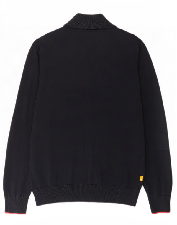 Timberland Cardigan Homme Pull Large Bleu Marine Coton