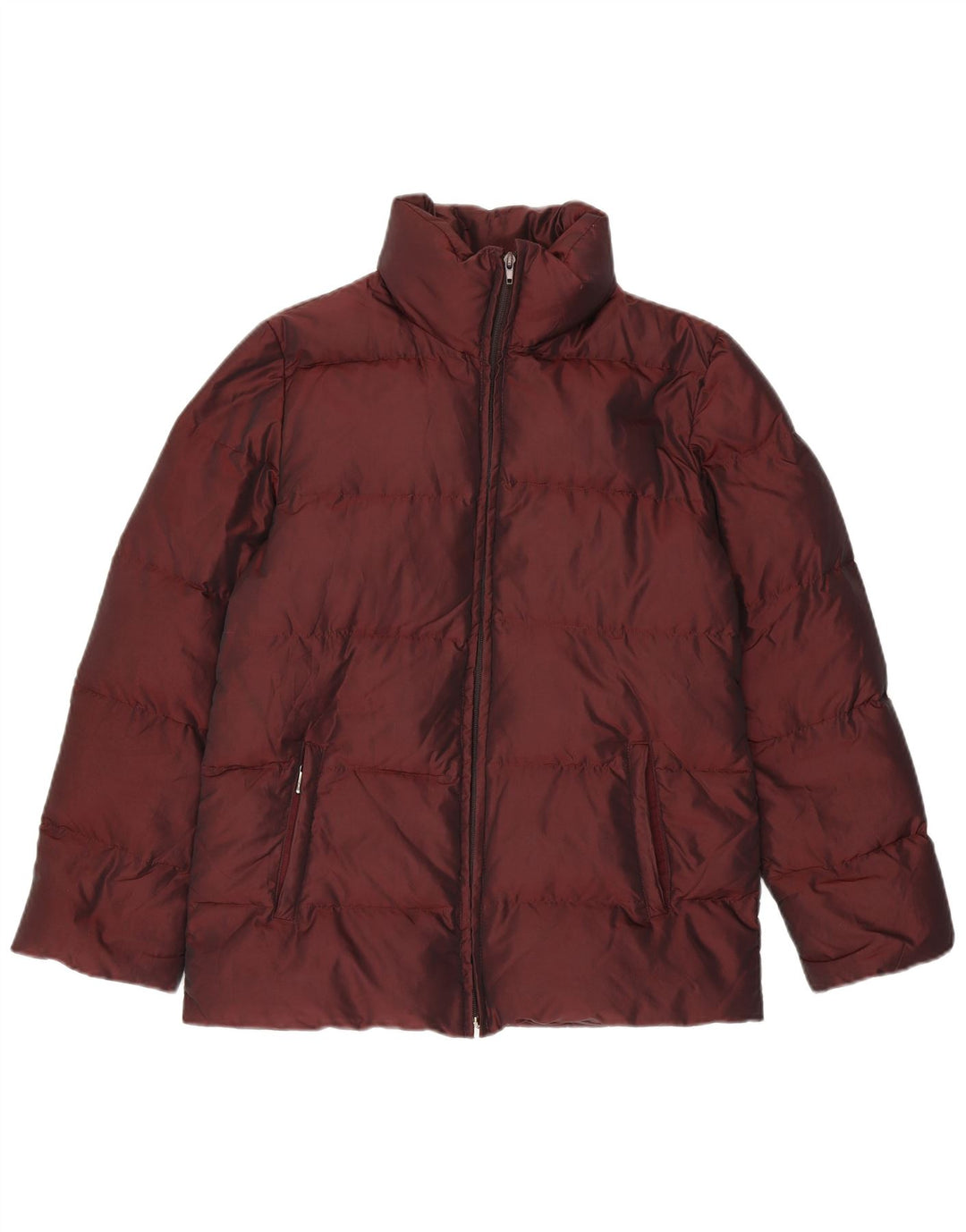 Zara Veste matelassée pour femme UK 14 Bordeaux moyen