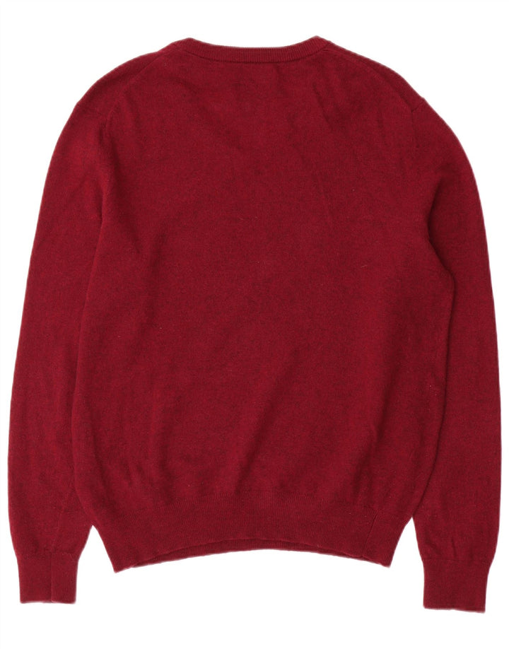 Gant Pull Col V Homme Bordeaux Moyen Laine d'Agneau