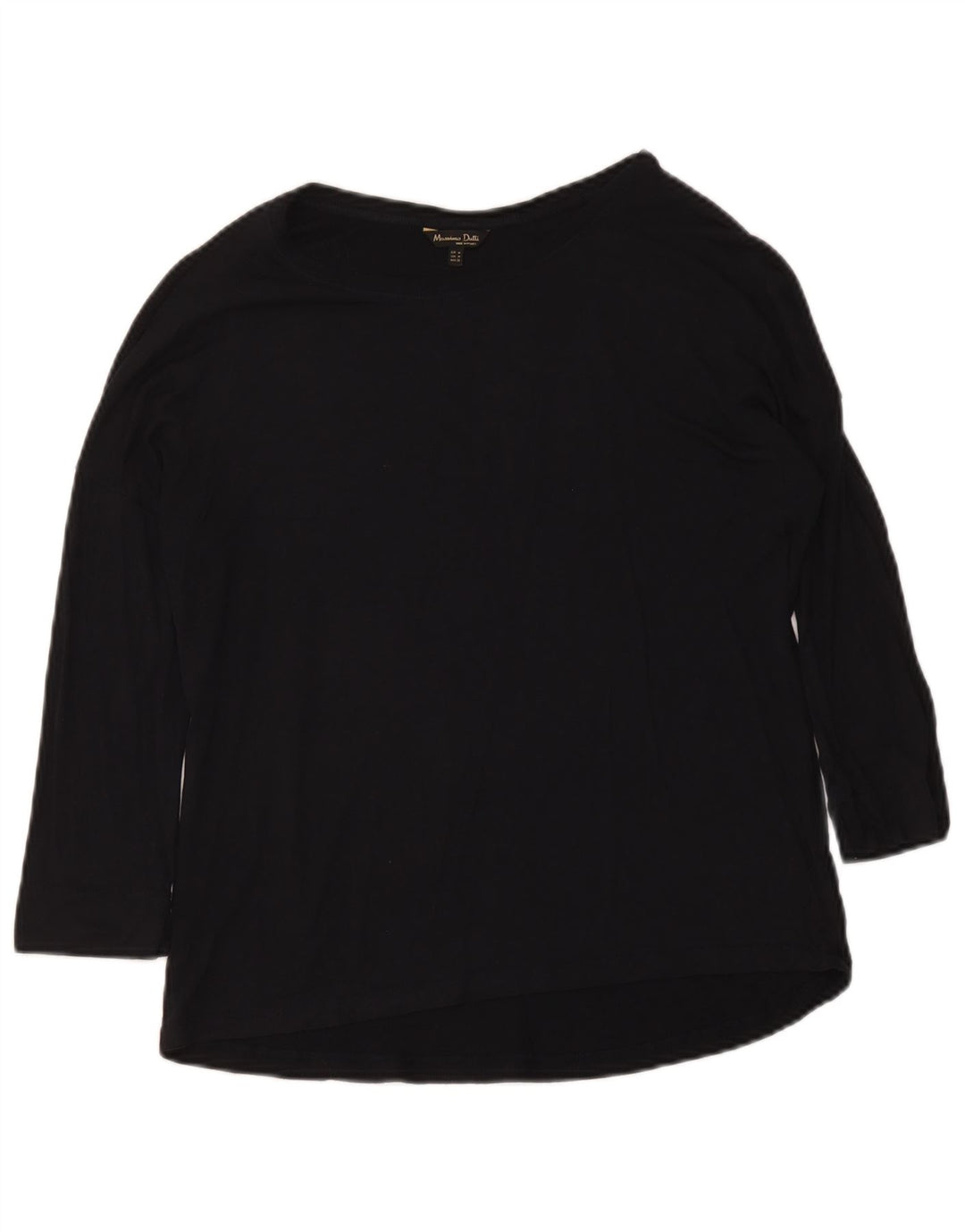 Massimo Dutti Haut à manches 3/4 pour femme UK 12 Medium Noir