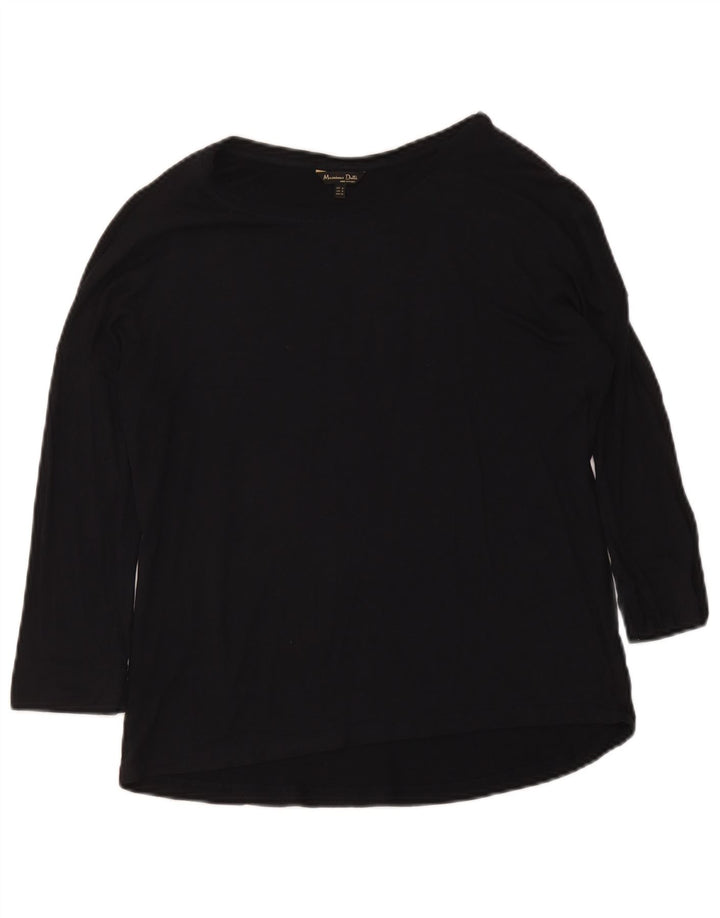 Massimo Dutti Haut à manches 3/4 pour femme UK 12 Medium Noir