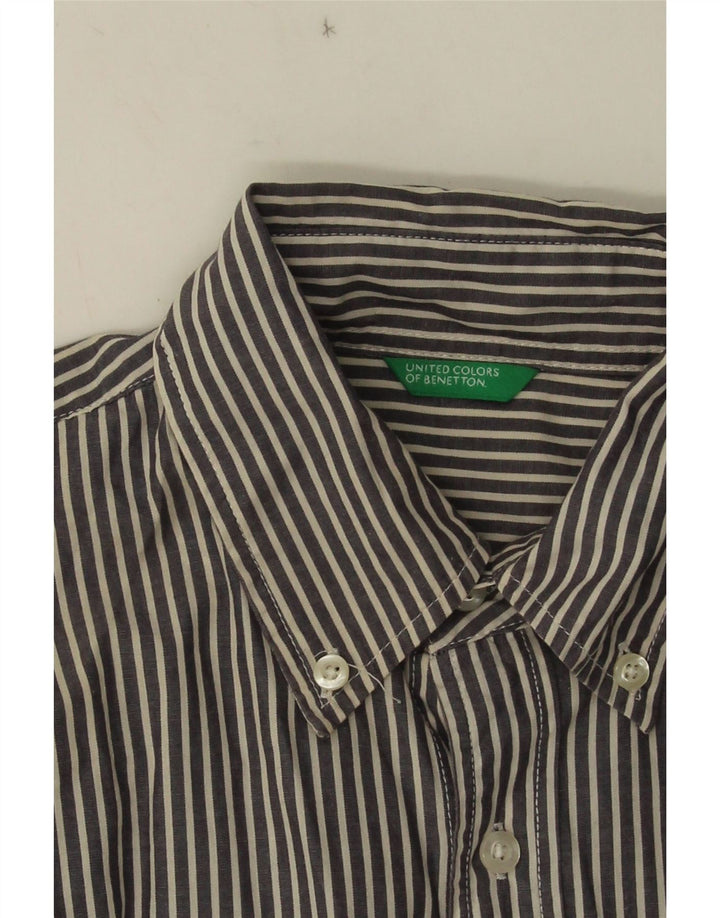 Benetton Chemise Garçon 9-10 ans Bleu Rayure