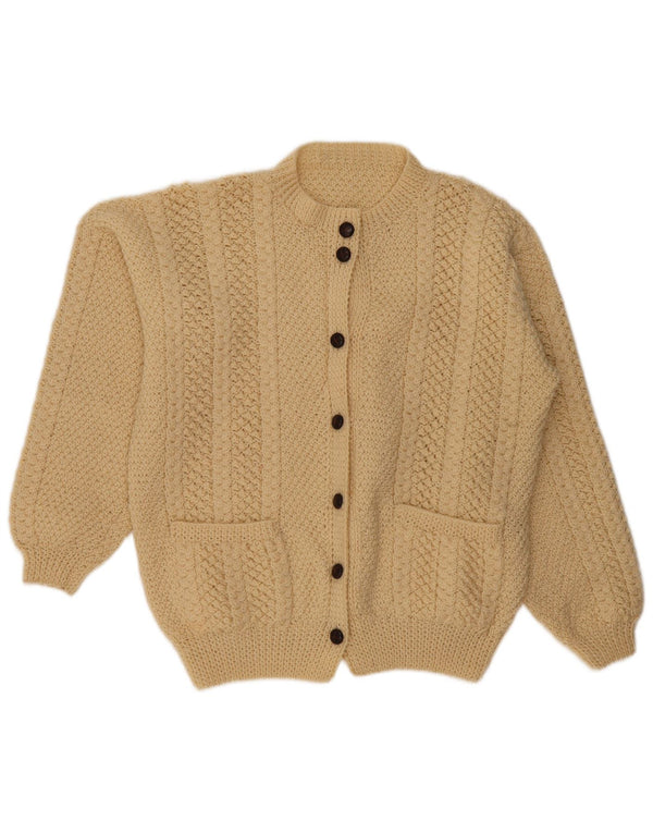 VINTAGE Pull cardigan surdimensionné pour femme UK 18 XL Beige