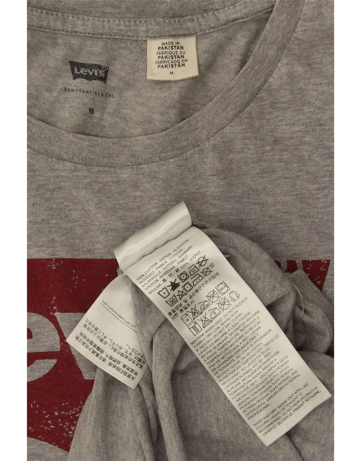 LEVI'S Tee-Shirt Graphique Homme Gris Moyen Moucheté Coton