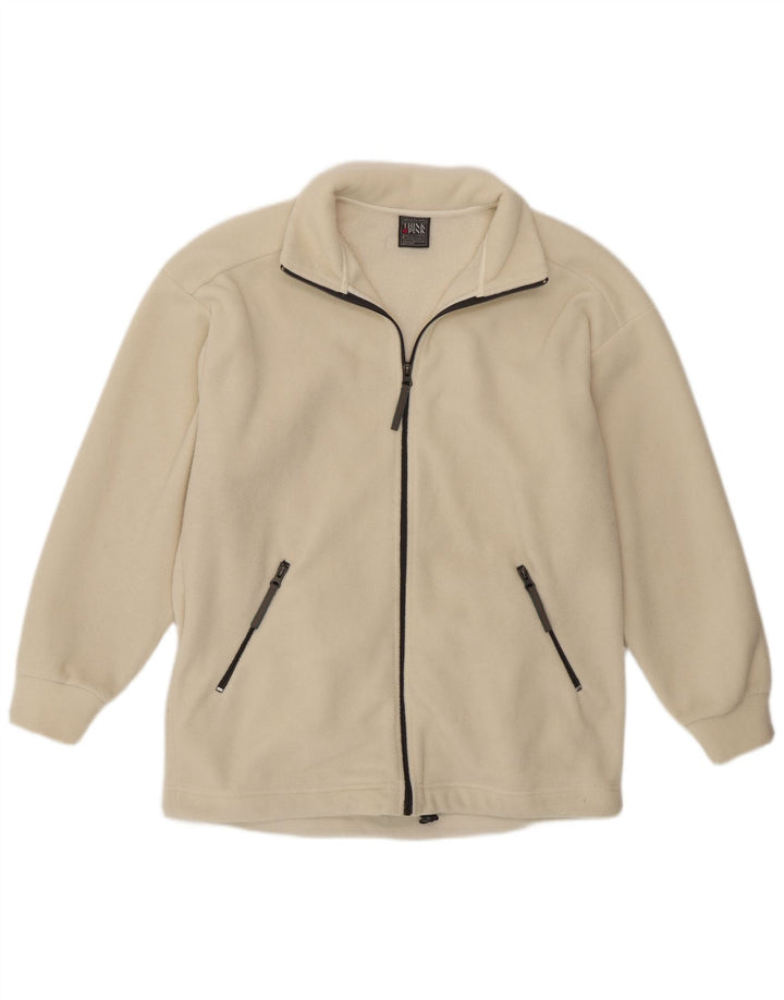 Think Pink Veste polaire pour femme UK 16 Large Blanc