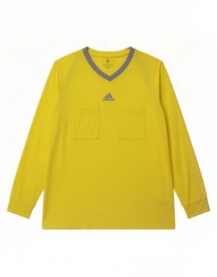Adidas Haut à manches longues pour homme 3XL Jaune Colorblock Polyester