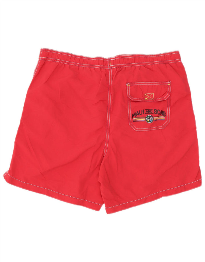 Maui and Sons Short de Bain Homme Rouge Moyen Polyamide