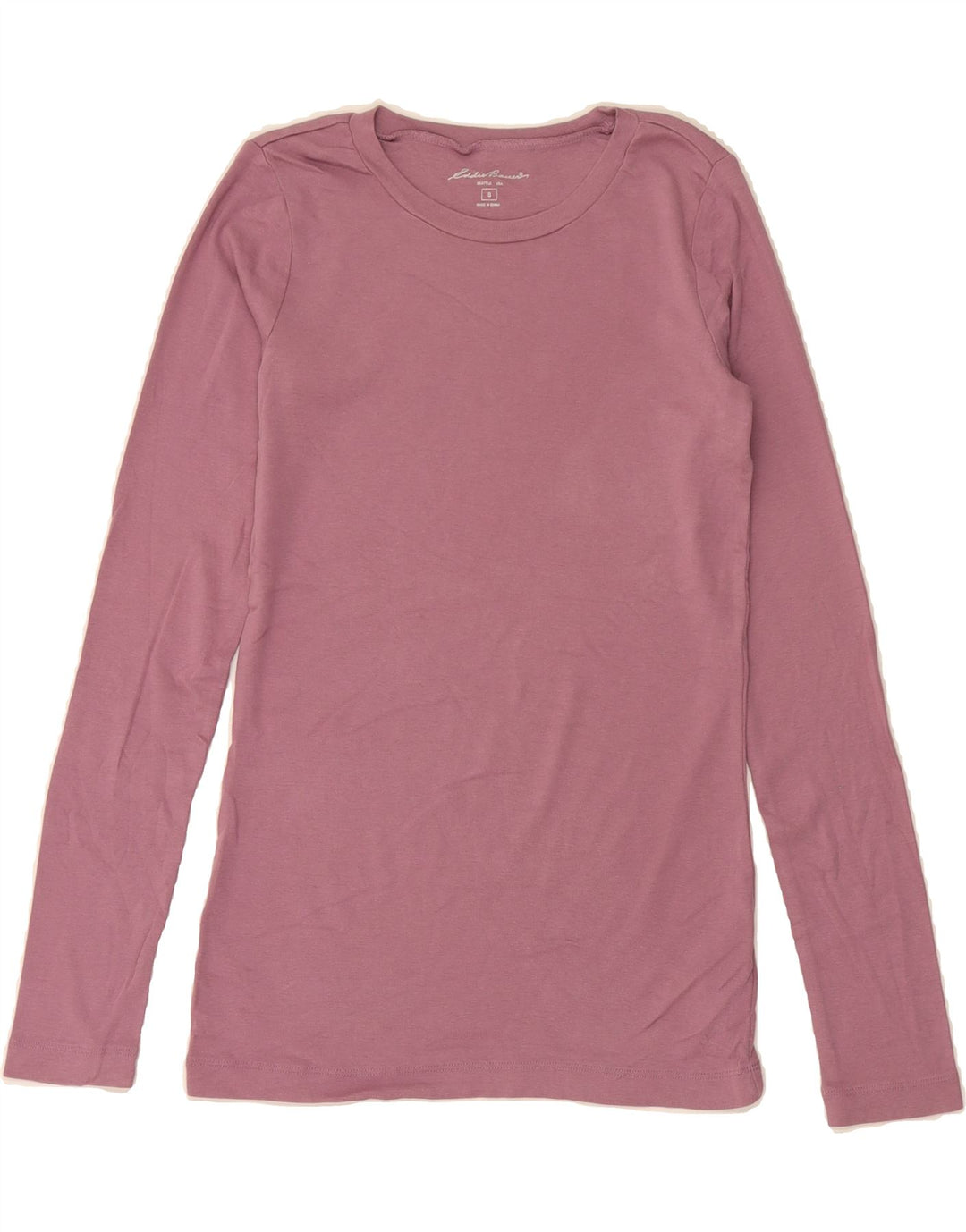 EDDIE BAUER Womens Top Long Sleeve UK 8  Small Purple Cotton Vintage Eddie Bauer and Second-Hand Eddie Bauer from Messina Hembry 